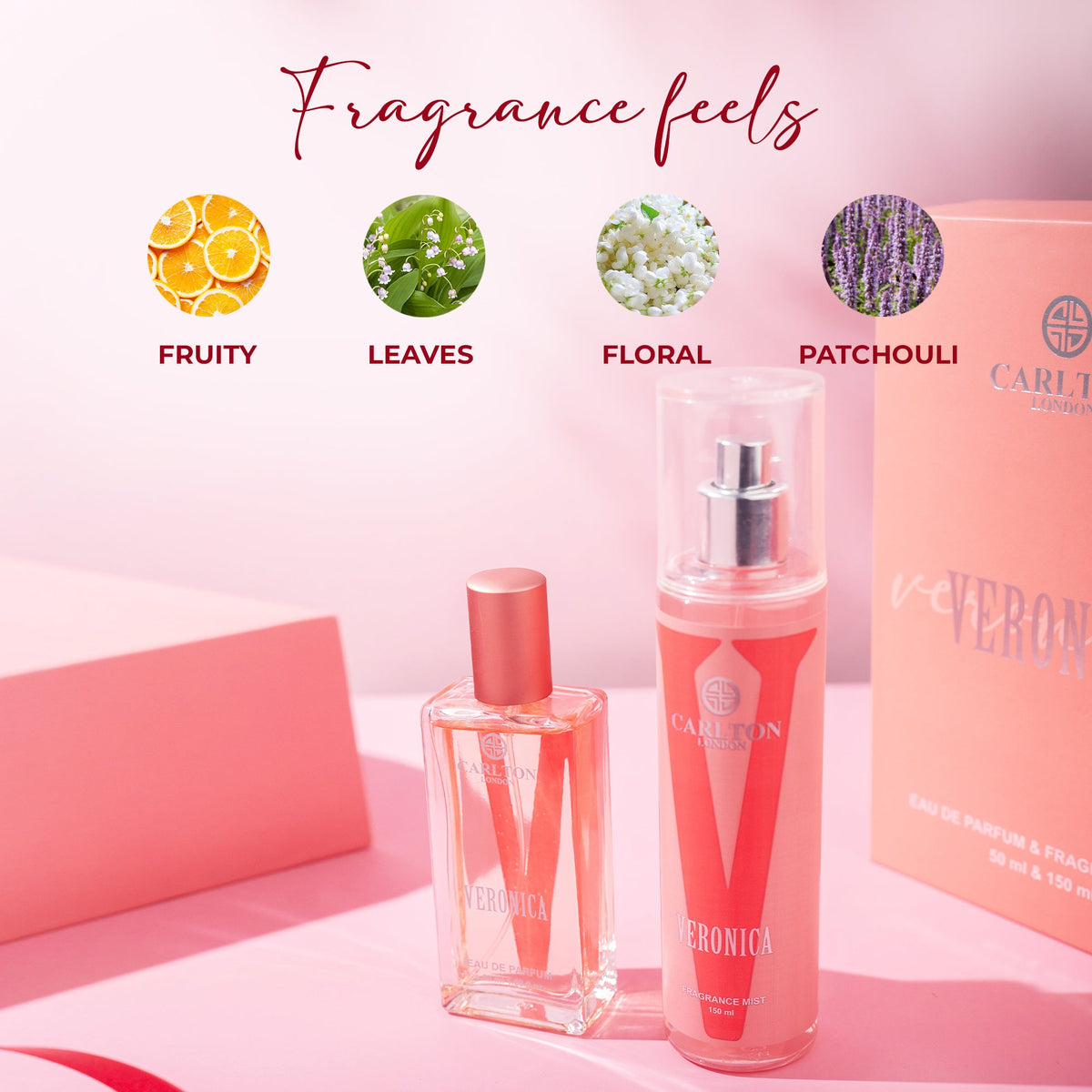 Women Gift Set Of 2 Veronica Edp Perfume 50Ml &amp; Body Mist - 150Ml