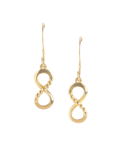 18kt Gold Plated Infinity Drop Earring