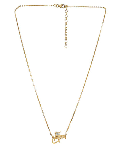 18kt Gold Plated  Shree Krishna  Necklace with CZ for Unisex
