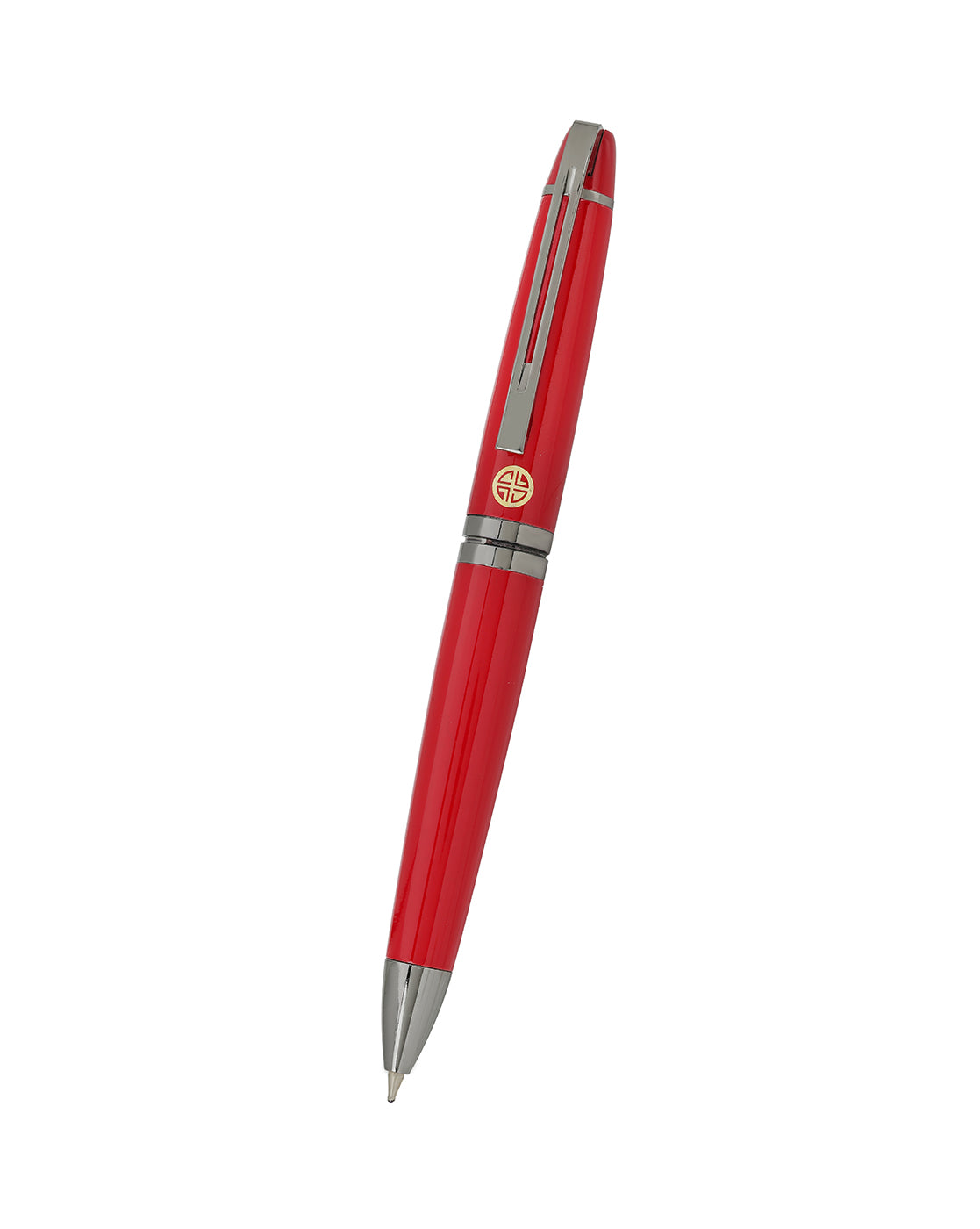 Red &amp; Metallic Toned Luxury Twist Ball Point Pen
