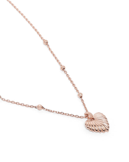 18kt Rose Gold Plated Heart Pendant and Chain