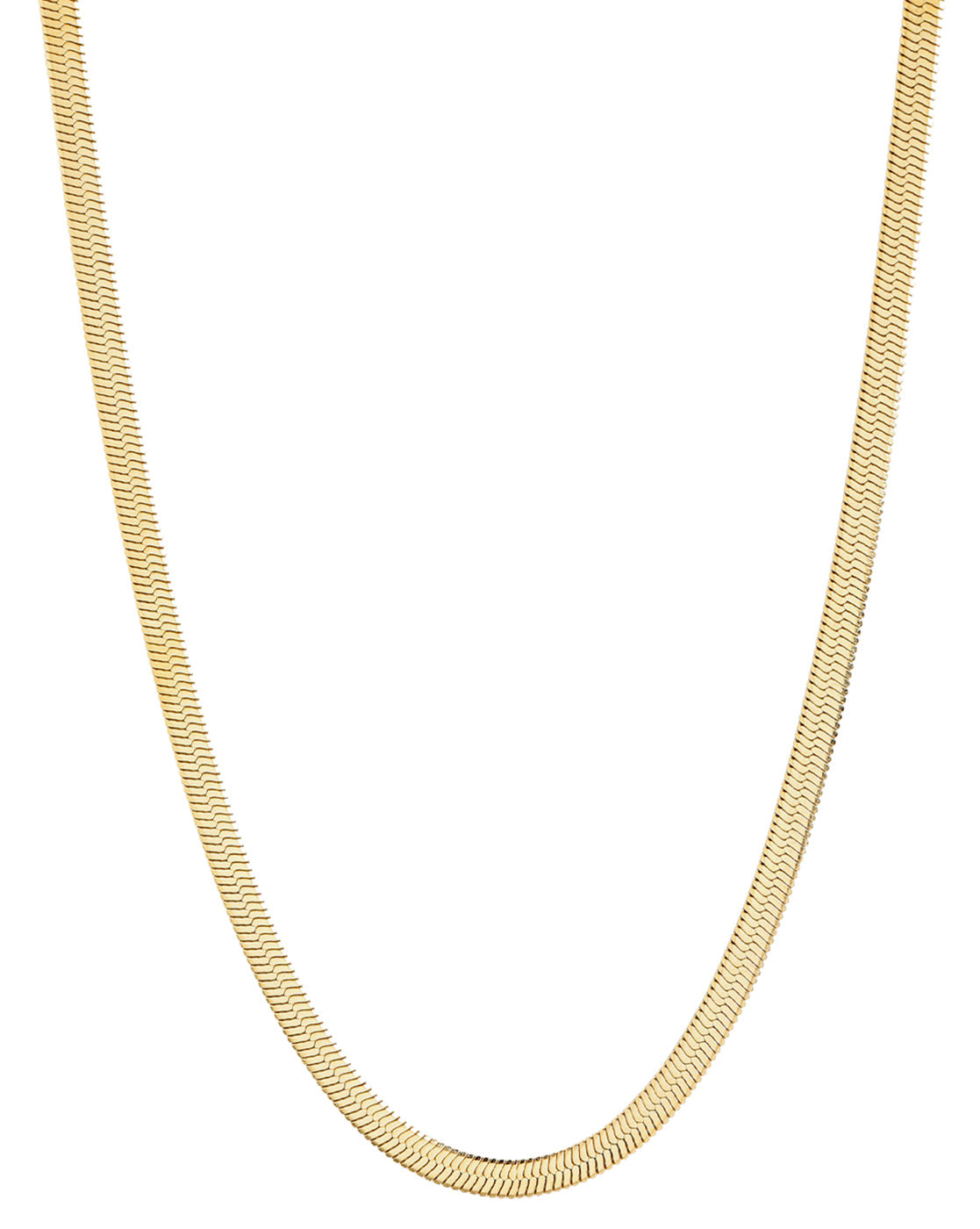Gold Plated Classic Flat Snake Chain