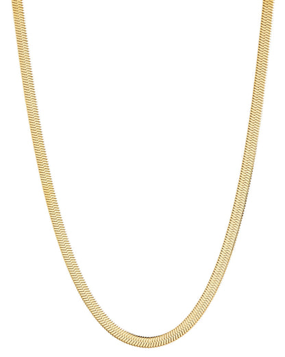 Gold Plated Classic Flat Snake Chain