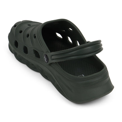 Men Sculpted Perforated Comfort Clogs with Back Strap