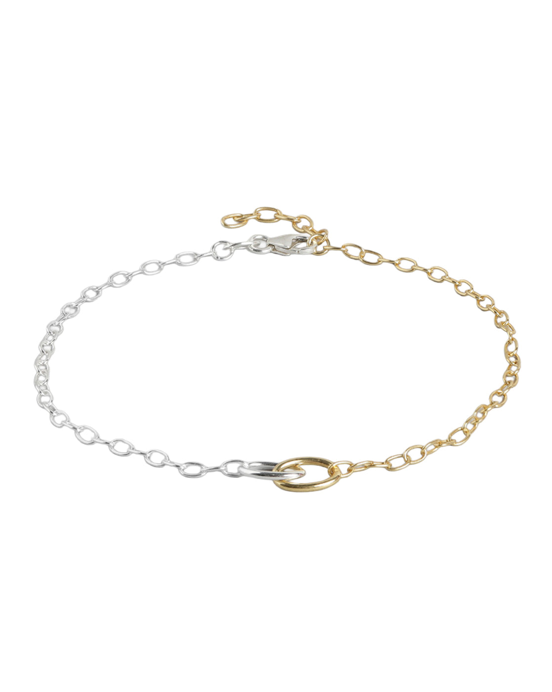 925 Sterling Silver  18kt Gold Plated Rhodium Embalished Anklet