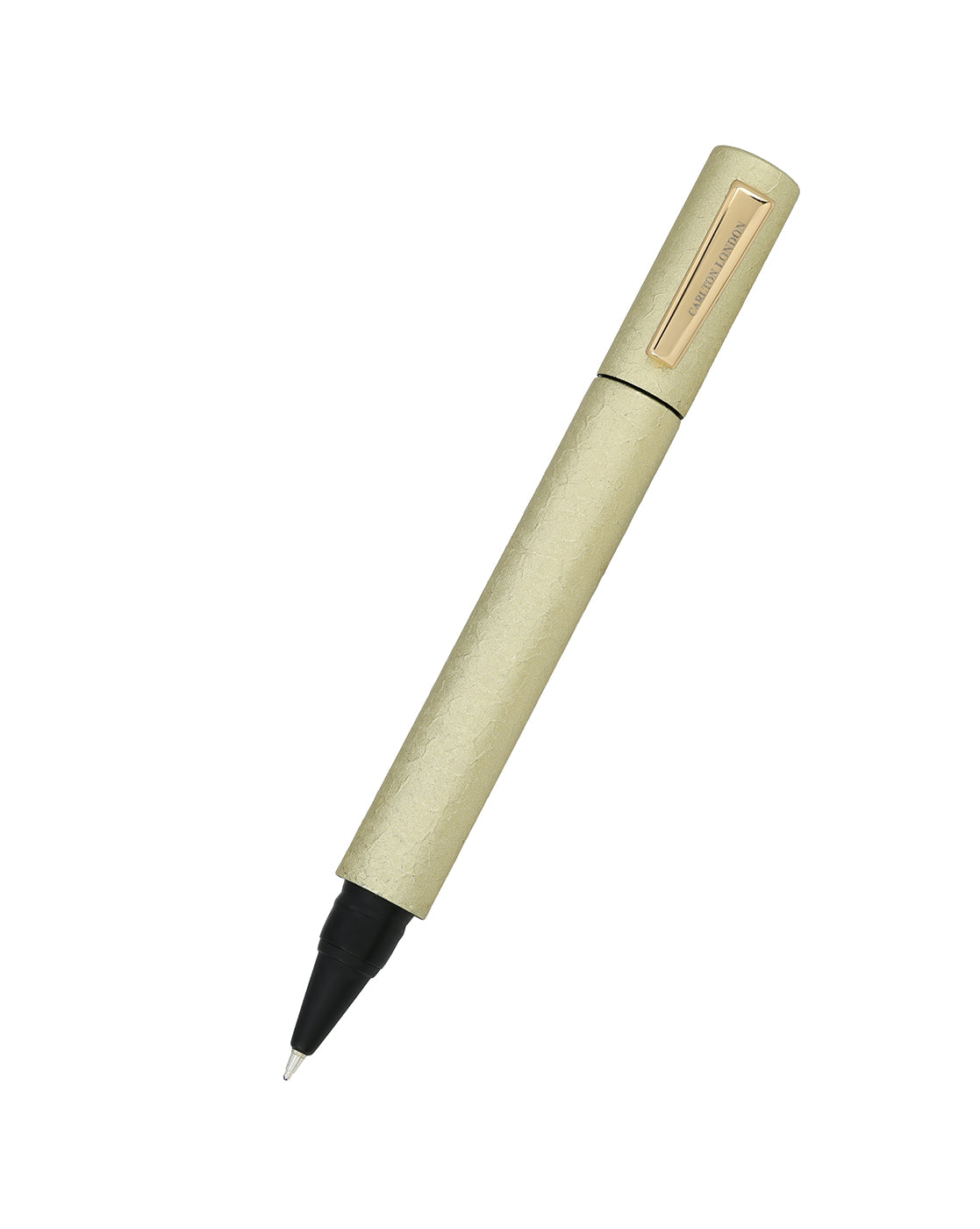 Champagne Gold &amp; Black Toned Premium Executive Writing Roller Ball Pen with Fine Tip &amp; Clip