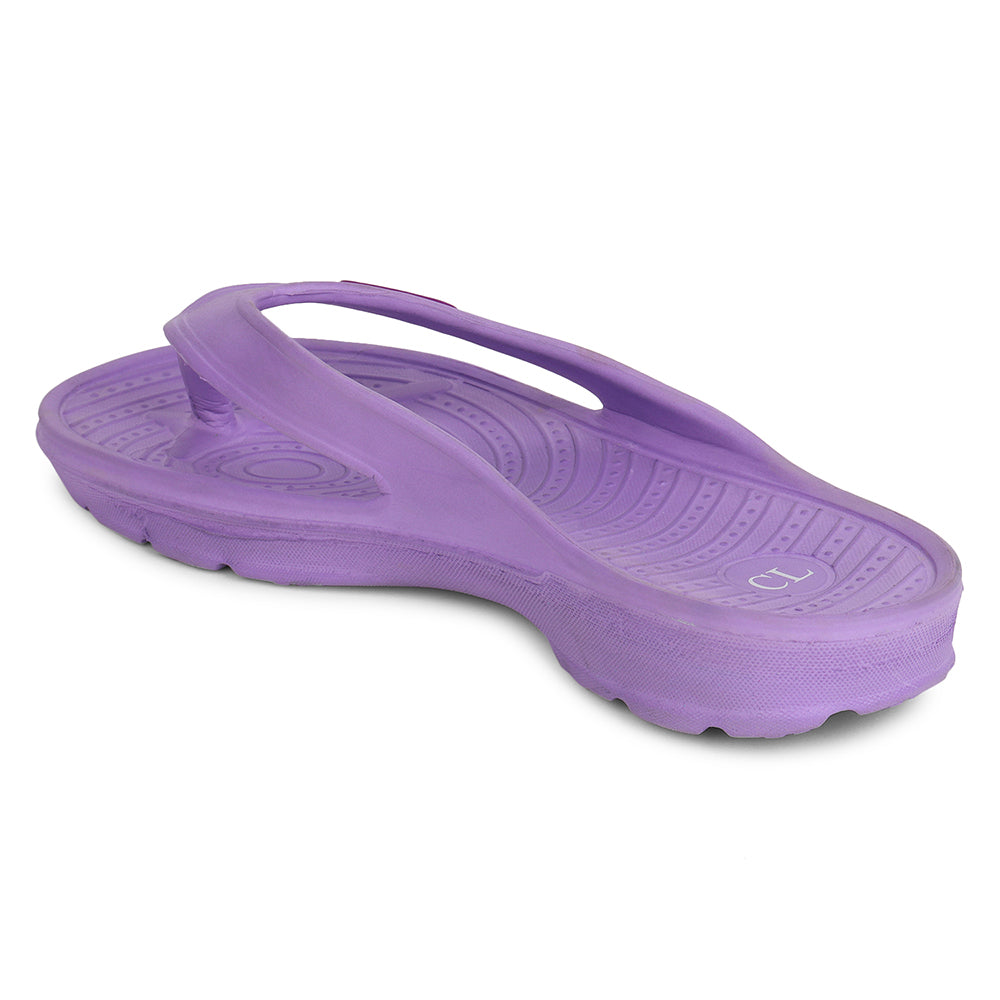 Women Fuchsia Comfortable Wedge Flip Flops