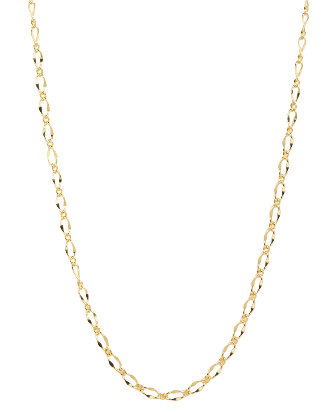 18kt Gold Plated Sculpted Link Chain