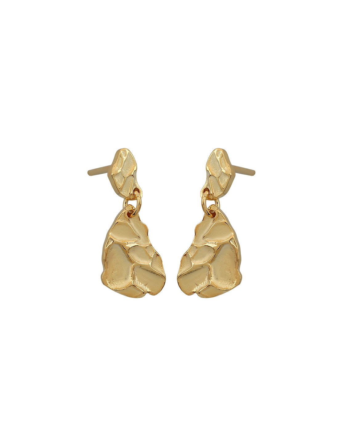 18kt Gold Plated Contemporary Drop Earring