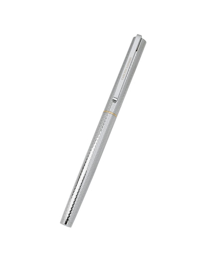 Silver and Gold Toned Sleek Executive Writing Tip Roller Ball Pen with Fine Tip and Smooth Ink
