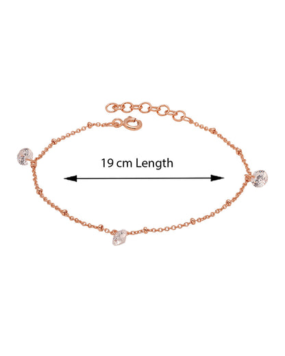 18K Gold Plated Elegant CZ Drop Bracelet