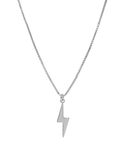 Rhodium Plated  Lightning Pendant for Men