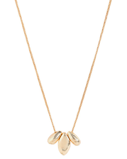 Gold Plated Sculptured Organic Pendant and Chain