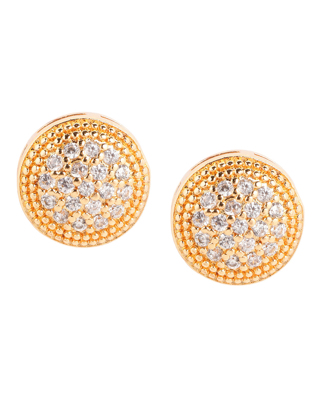 Rose Gold Plated CZ Sparkle Petite Stud Earring