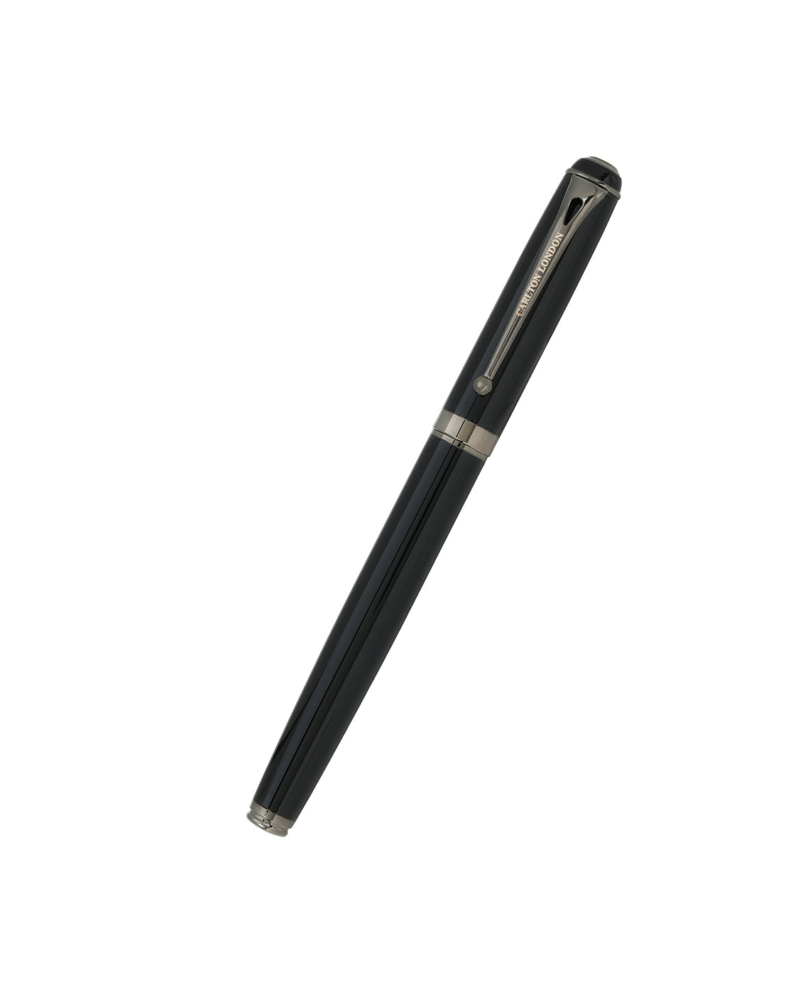 Black and Silver Toned Executive Luxury Writing Roller Ball Pen with Clip and Smooth Ink Flow