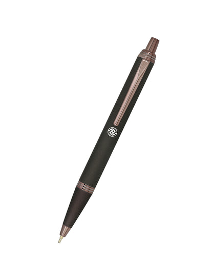 Black and Silver Toned Clicker Button Ball Pen with Smooth Ink and Fine Tip