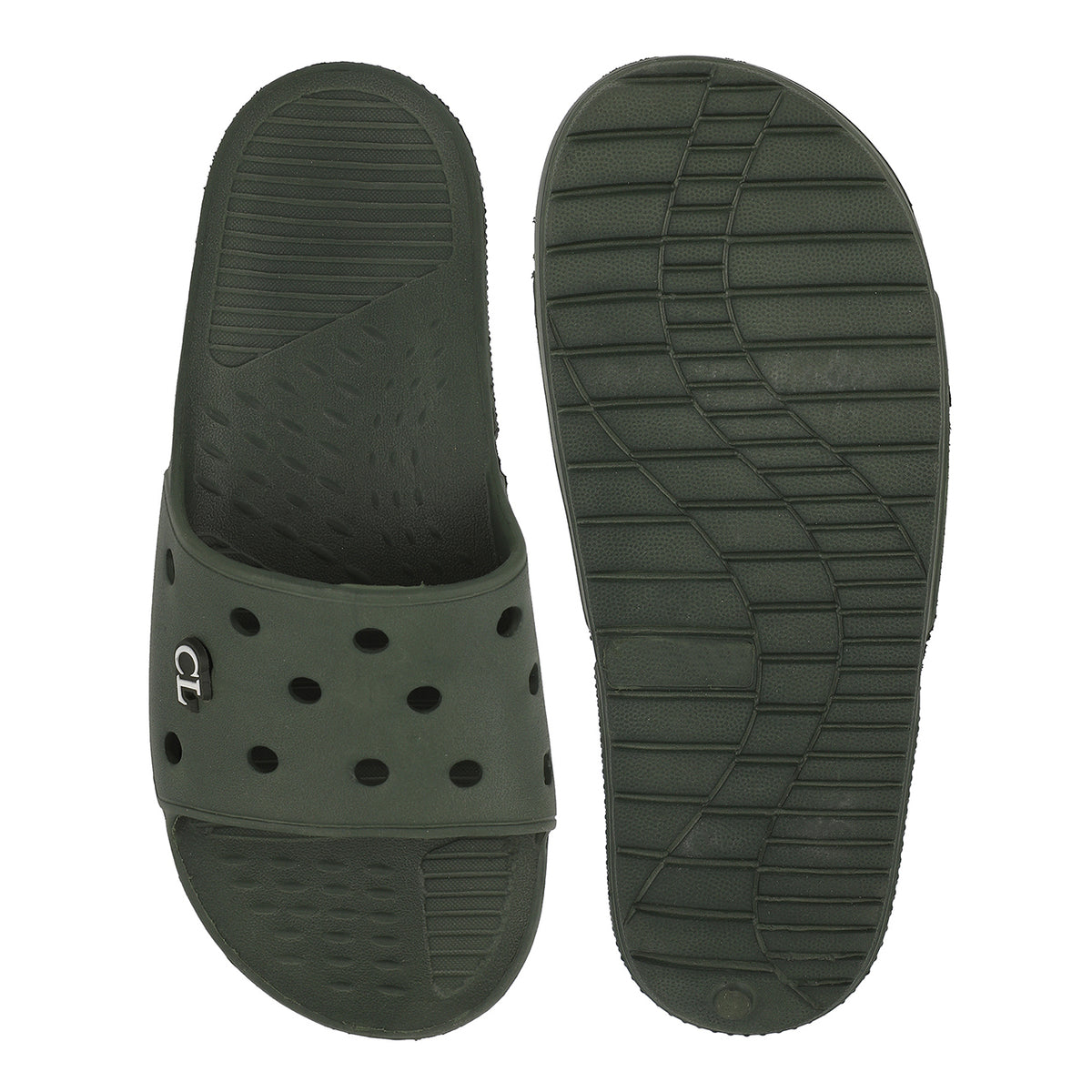 Men Perforated Comfort Solid Slider