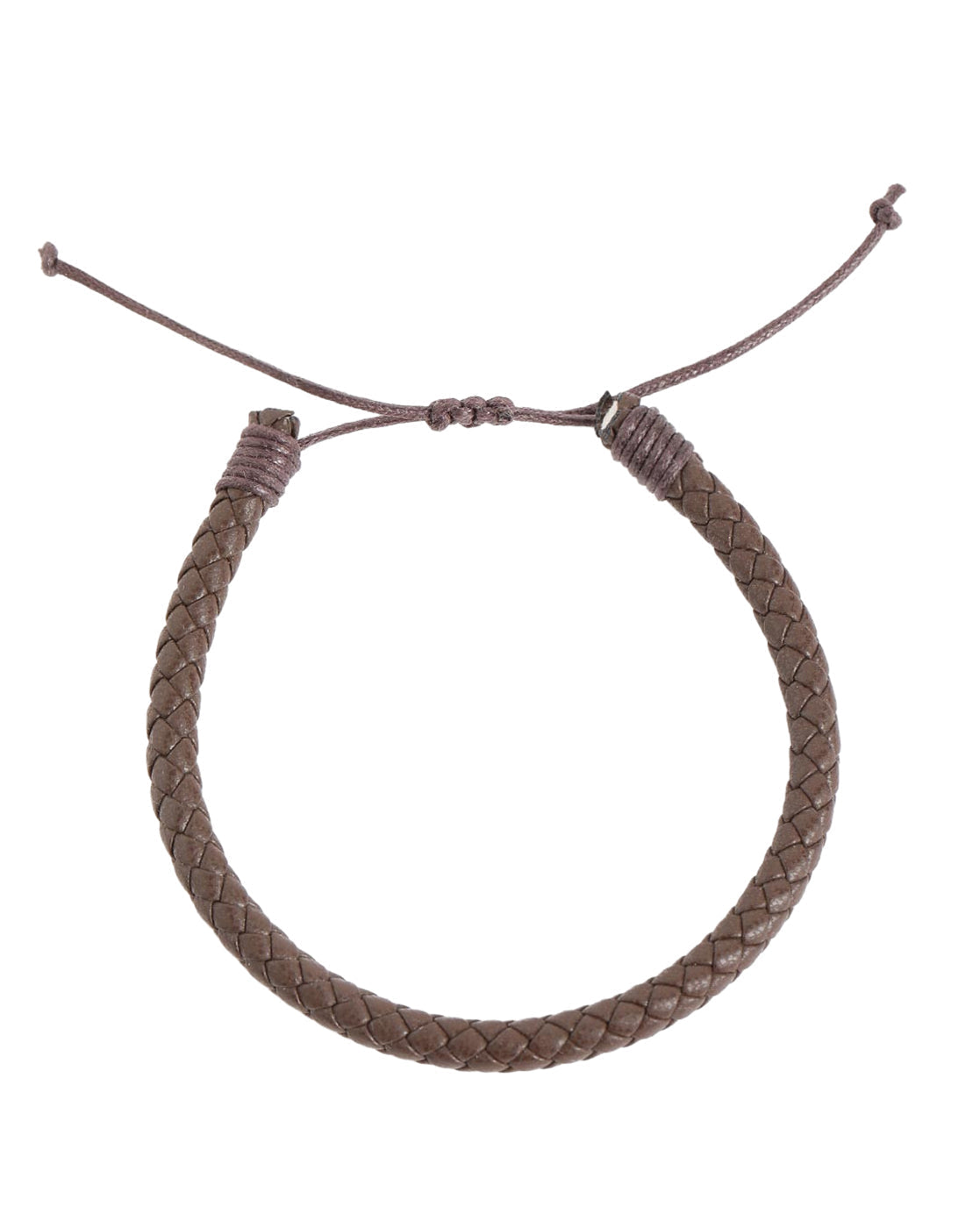 Men Set of 2 Braided Multistrand Adjustable Faux Leather Bracelet
