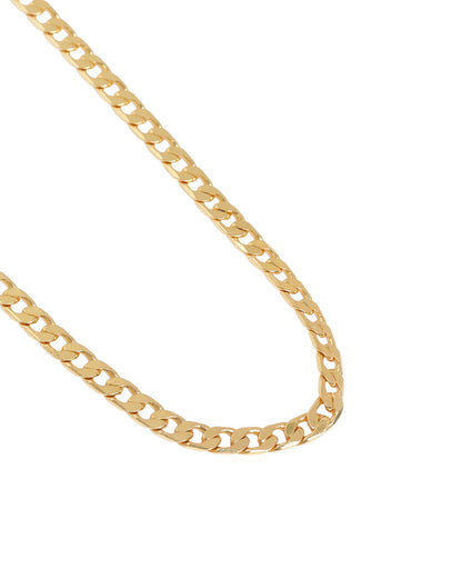 18KT Gold Plated Classic Curb Link Chain for Men