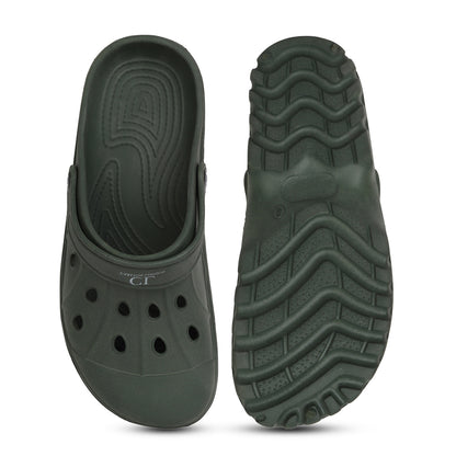Men Perforated Slip On Clogs with Back Strap