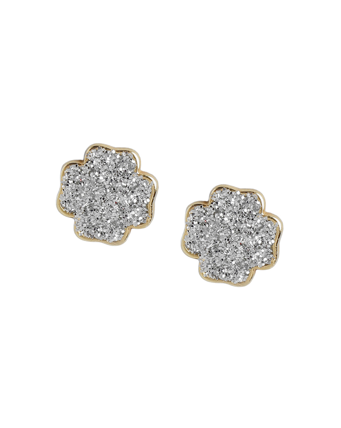 925 Sterling Silver 18kt Gold Plated CZ Dangling  Chain Stud Earring