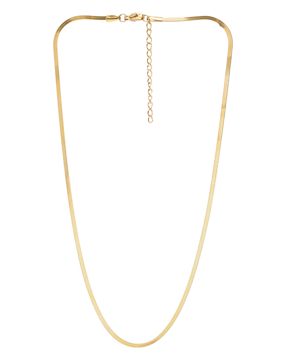 Set of 2 Gold Plated Stainless Steel Snake Layer Chain Necklace