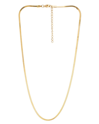 Set of 2 Gold Plated Stainless Steel Snake Layer Chain Necklace