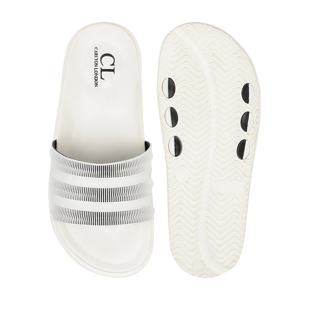 Men Textured Comfort Slip On Slider