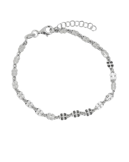 925 Sterling Silver Rhodium Plated Wraparound Bracelet