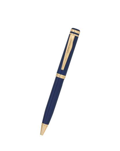 Royal Blue and Gold Toned Ambient GT Twist Ballpoint Pen with Fine Tip &amp; Smooth Ink