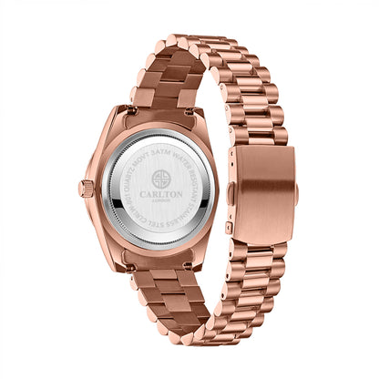 Carlton London Mini Green/ Rose Gold Stainless Steel Women Analog Watch CLRLW-001