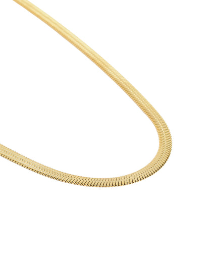 Gold Plated Classic Flat Snake Chain