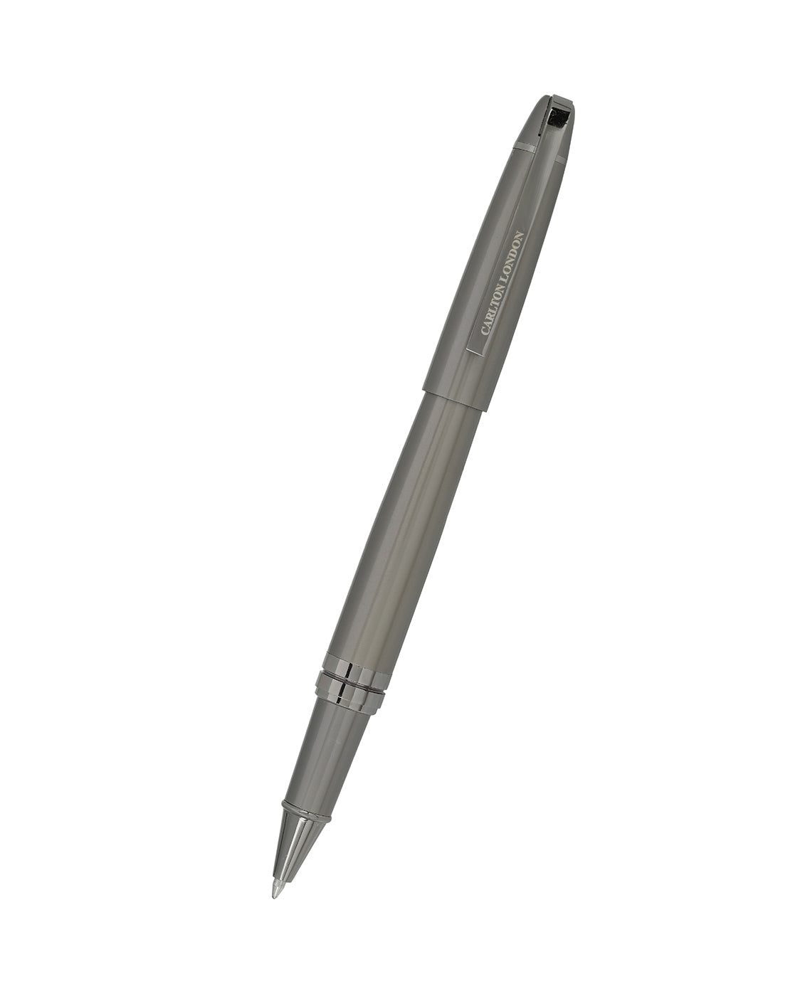 Grey &amp; Silver Toned Premium Executive Writing Roller Pen with Cap and Smooth Ink