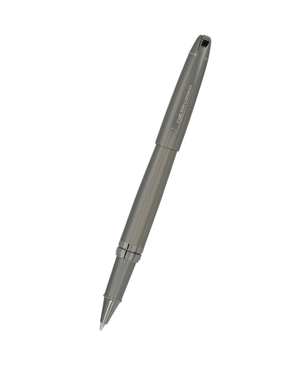 Grey &amp; Silver Toned Premium Executive Writing Roller Pen with Cap and Smooth Ink