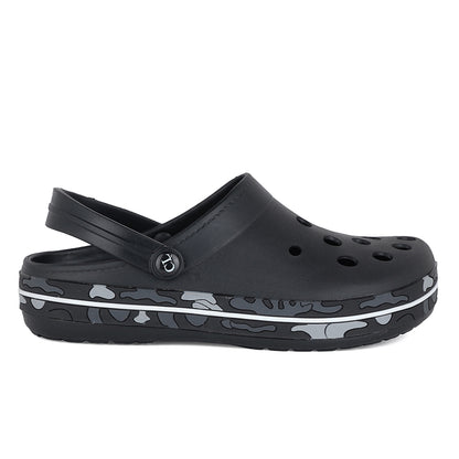 Men Perforated Comfort Clogs with Camouflage Sole