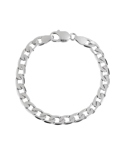 Men Rhodium Plated Bold link Bracelet