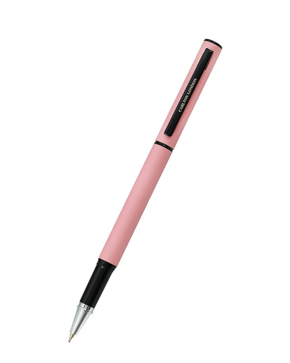 Pink Executive Elegant Metallic Body Roller Ball Pen with Smooth Ink Flow