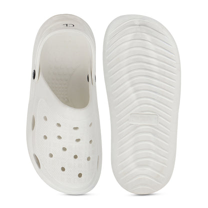 Men Sculpted Perforated Comfort Clogs with Back Strap