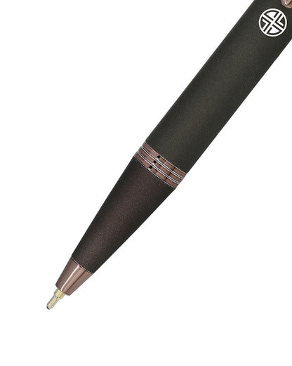 Black and Silver Toned Clicker Button Ball Pen with Smooth Ink and Fine Tip