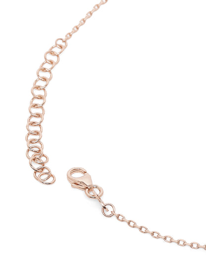18kt Rose Gold Plated Twisted Halo Pendant Necklace