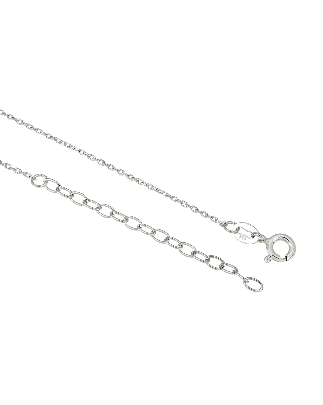 925 Sterling Silver Rhodium Plated Natural black bead &amp; CZ Studded Designer Solitaire Mangalsutra