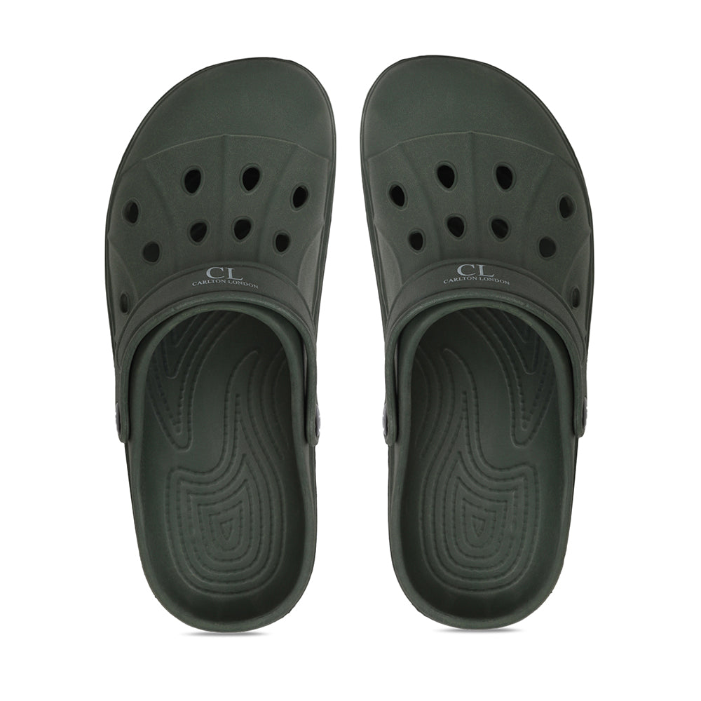 Men Perforated Slip On Clogs with Back Strap