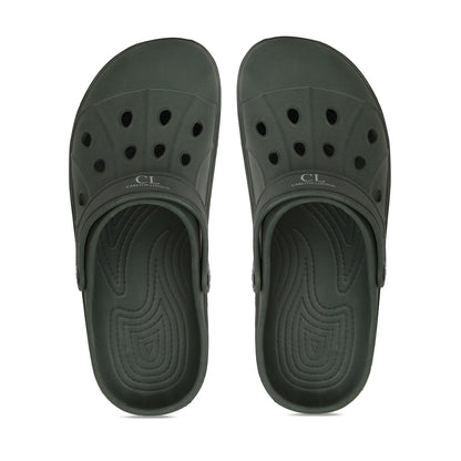Men Perforated Slip On Clogs with Back Strap