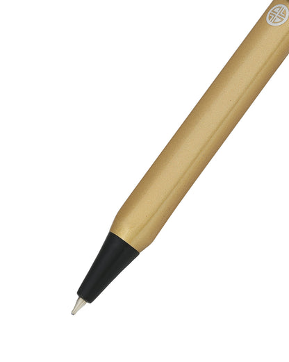 Gold &amp; Black Toned Premium Office Clicker Botton Writing Ball Pen with Fine Tip &amp; Clip