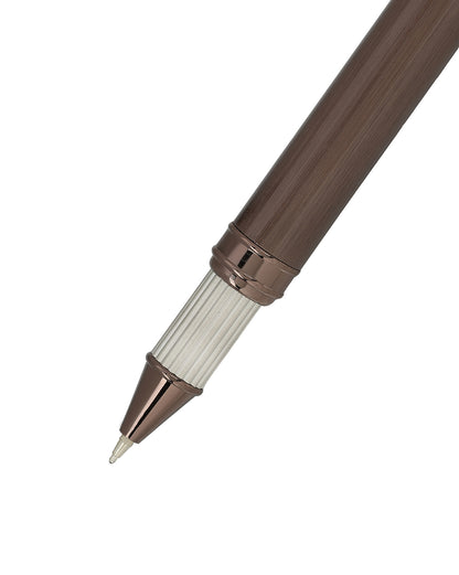 Premium Brown &amp; Cream Toned with Coffee Plated Writing Roller Ball Pen with Smooth Ink