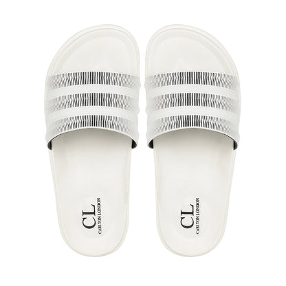 Men Textured Comfort Slip On Slider