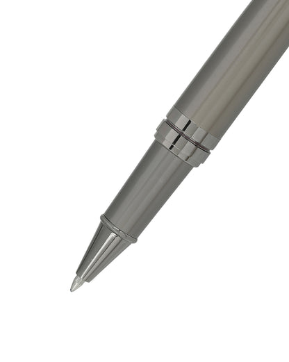 Grey &amp; Silver Toned Premium Executive Writing Roller Pen with Cap and Smooth Ink