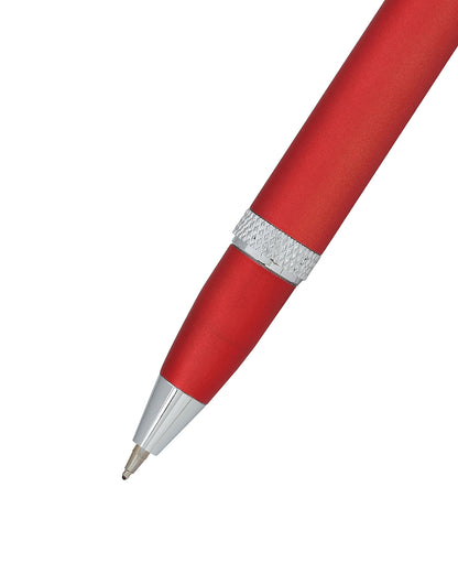 Red &amp; Silver Toned Metallic Stylish Executive Roller Ball Pen with Smooth Ink &amp; Sleek Writing