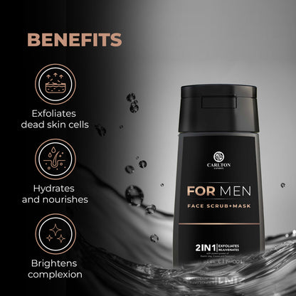 Men Face Scrub + Mask - 100Ml