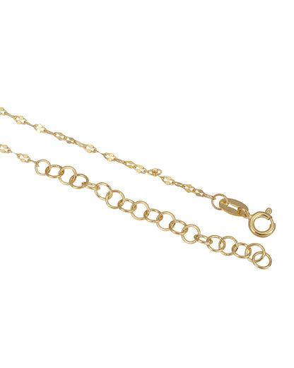 18kt Gold Plated CZ Geometric Pendant and Chain